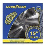 Capac de roată Goodyear GOD9085 Negru Bicolor Argintiu 15" (4 Unități)