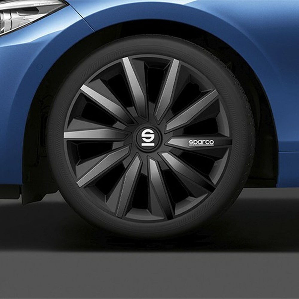Capac de roată Sparco Milano Negru/Gri 15" 4 Unități