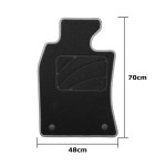 Set de covoraș pentru podea auto OCC Motorsport OCCMI0008YE Mini R52 Cabrio 5 Piese