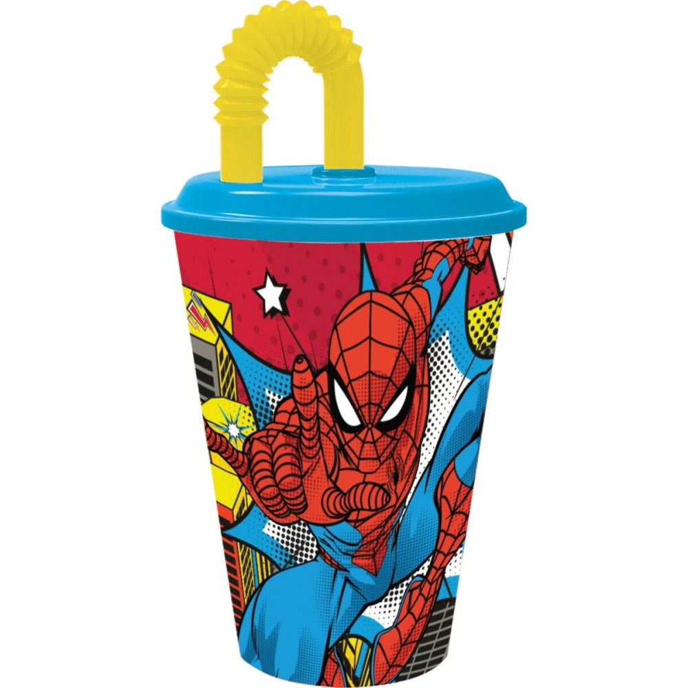 Pahar cu Pai Spider-Man CZ11366 430 ml