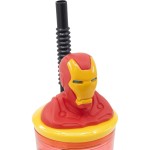 Pahar cu Pai The Avengers Iron Man Roșu 3D
