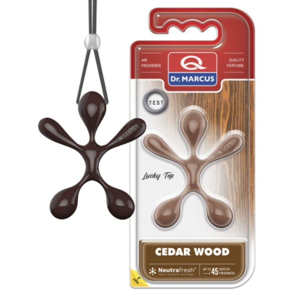 Odorizant pentru Mașină Dr Marcus Lucky Top Lemn de cedru Plastic Parfum Pandantiv (12 Unități)