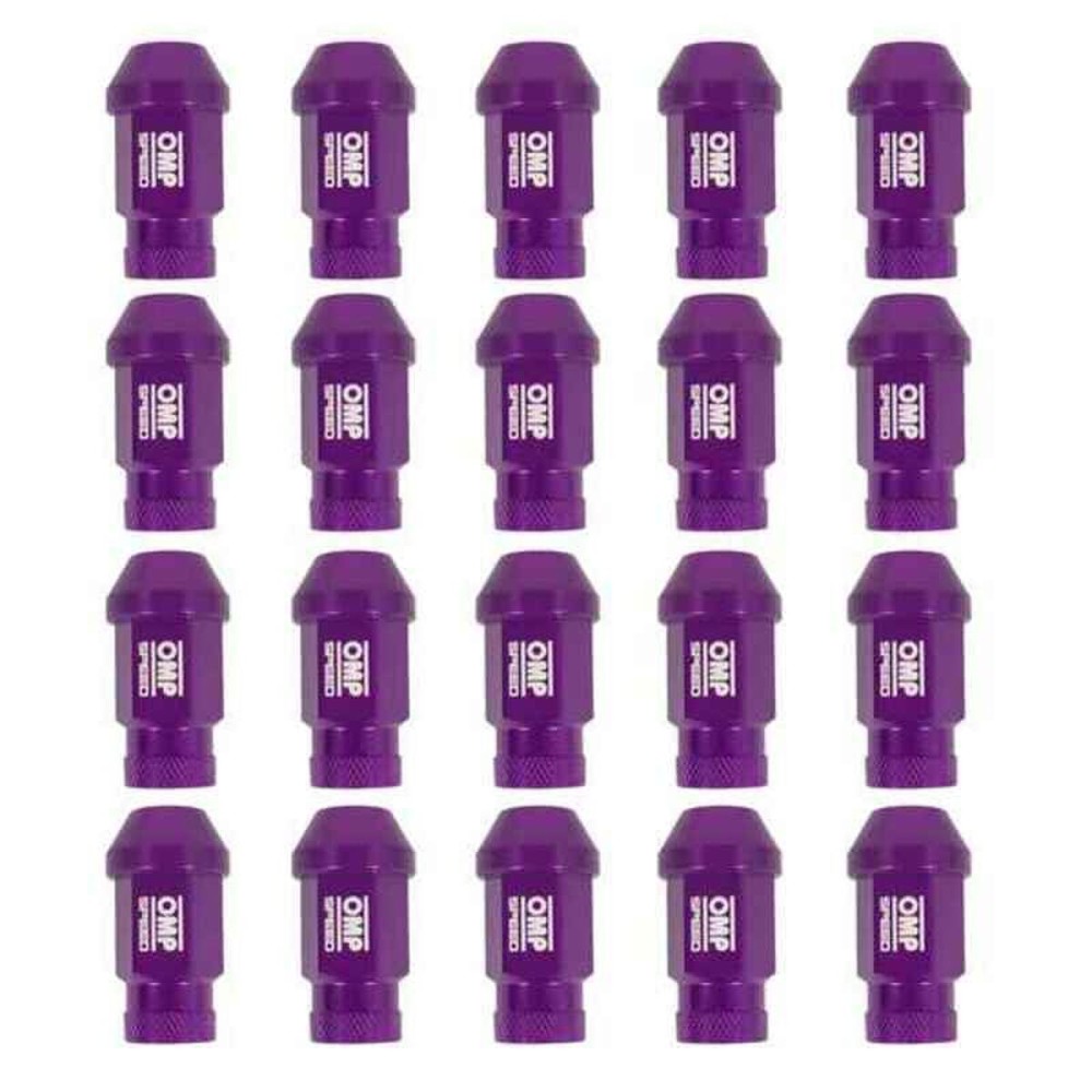 Set Piulițe OMP 7075 M12 x 1,25 40 mm 20 uds Violet
