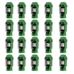 Set Piulițe OMP 7075 40 mm M12 x 1,25 20 uds Verde