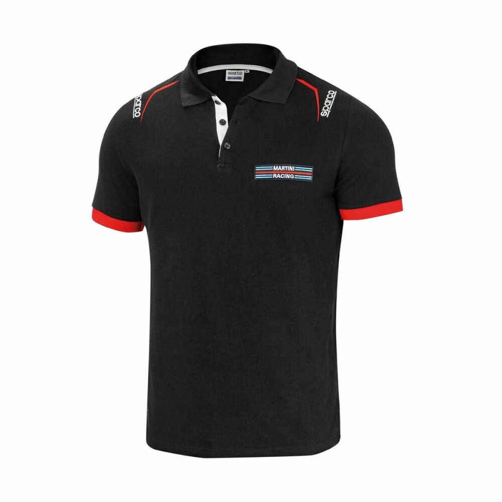 Tricou Polo cu Mânecă Scurtă Sparco MARTINI-R L Negru
