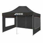 Perete de Cort OCC Motorsport OCCCARP31 Racing Negru Poliester 420D Oxford 3 x 2 m Fereastră 2 Unități