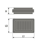 Filtru de aer Green Filters P567293