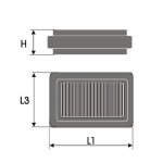Filtru de aer Green Filters P950299