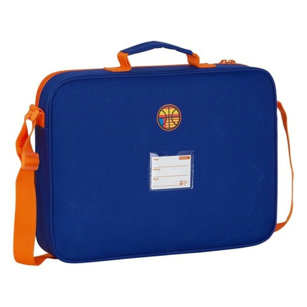 ghiozdan de școală Valencia Basket Albastru Portocaliu (38 x 28 x 6 cm)