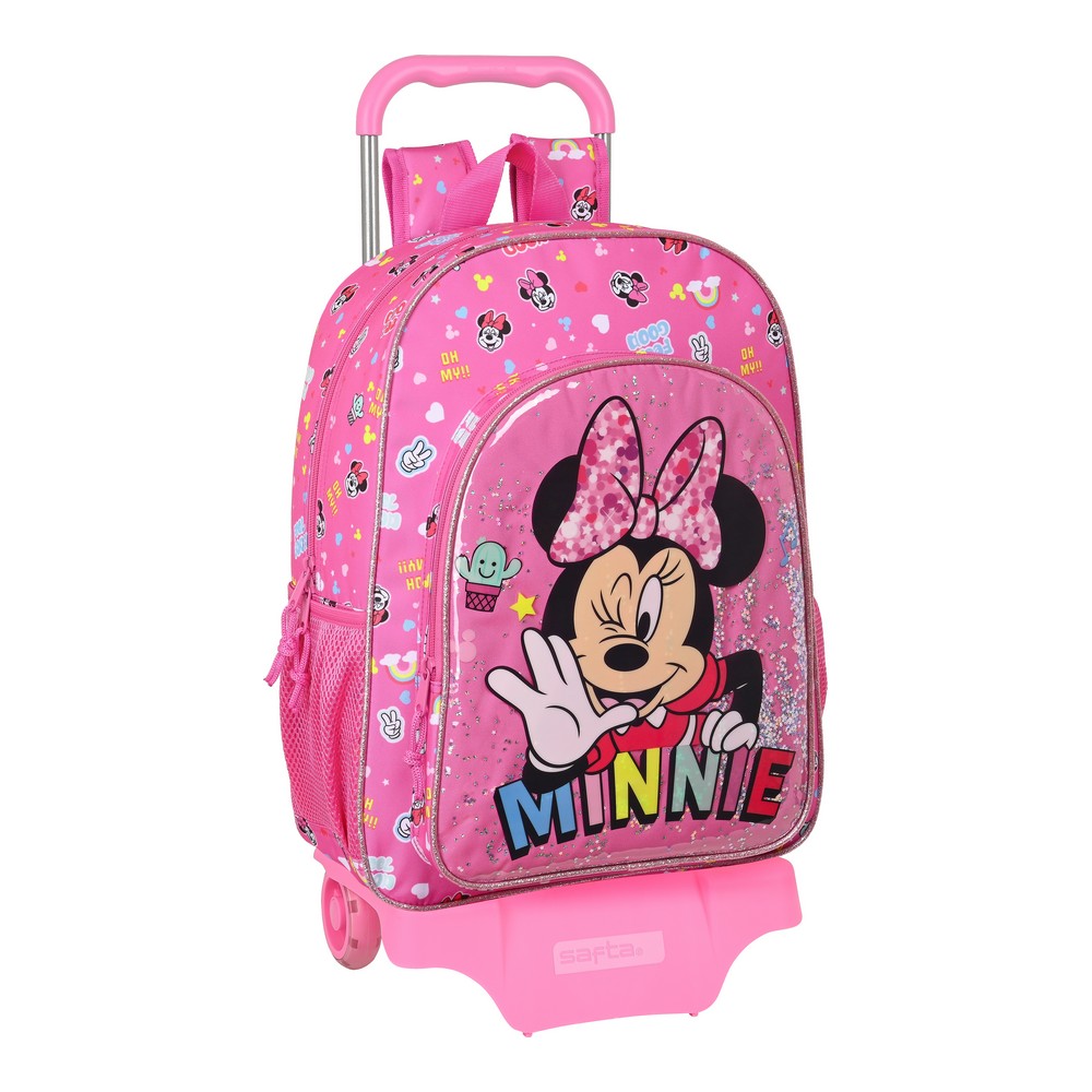 Ghiozdan cu Roți Minnie Mouse Lucky Roz 33 x 42 x 14 cm