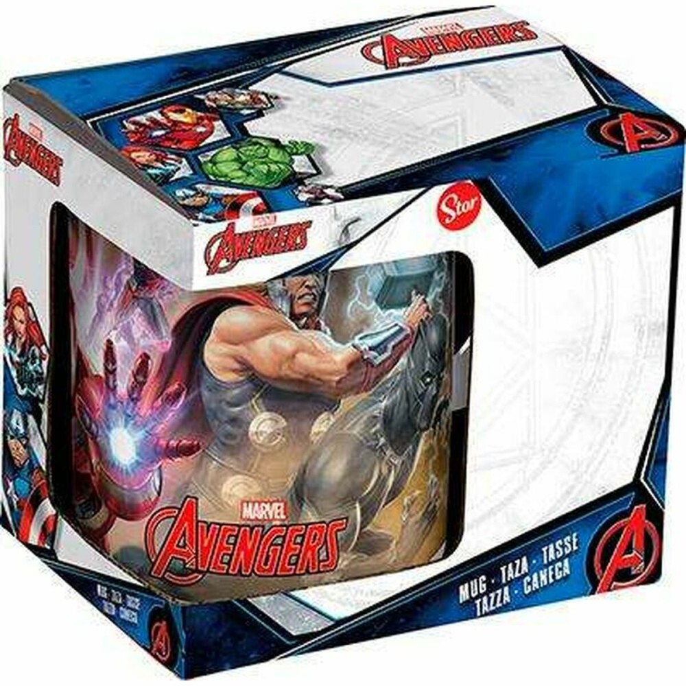 Cană tip Halbă The Avengers Infinity Alb Ceramică Roșu (350 ml)