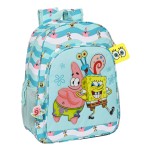 Ghiozdan Spongebob Stay positive Albastru Alb (33 x 42 x 14 cm)