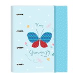 Biblioraft BlackFit8 Mariposa A4 Albastru deschis (27 x 32 x 3.5 cm)