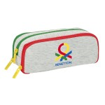 Penar triplu Benetton Pop Gri (21 x 8 x 8 cm)