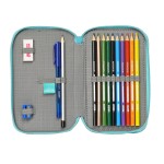 Creion dublu The Bellies Alb Mov Turquoise 12.5 x 19.5 x 4 cm (28 Piese)