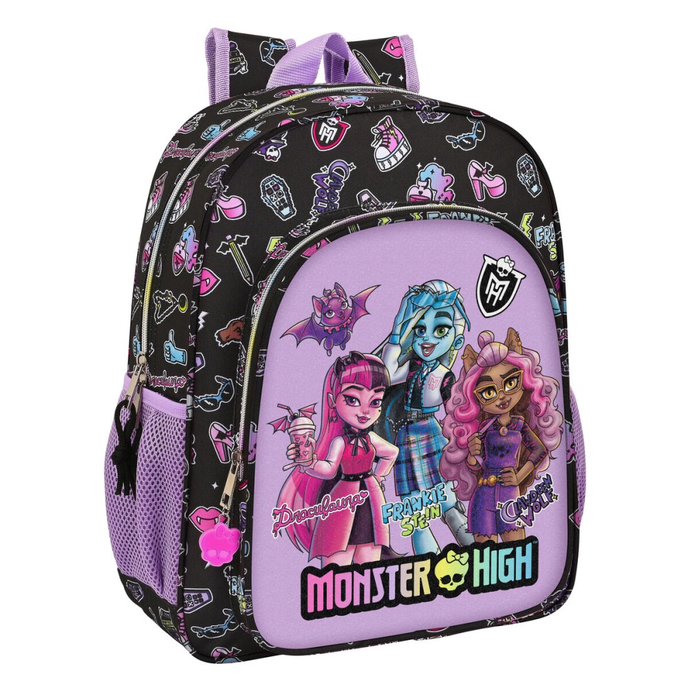 Ghiozdan Monster High Creep Negru 32 x 38 x 12 cm