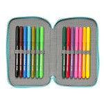 Creion dublu Baby Shark Surfing Albastru Alb 12.5 x 19.5 x 4 cm (28 Piese)