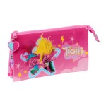 Penar triplu Trolls Roz 22 x 12 x 3 cm