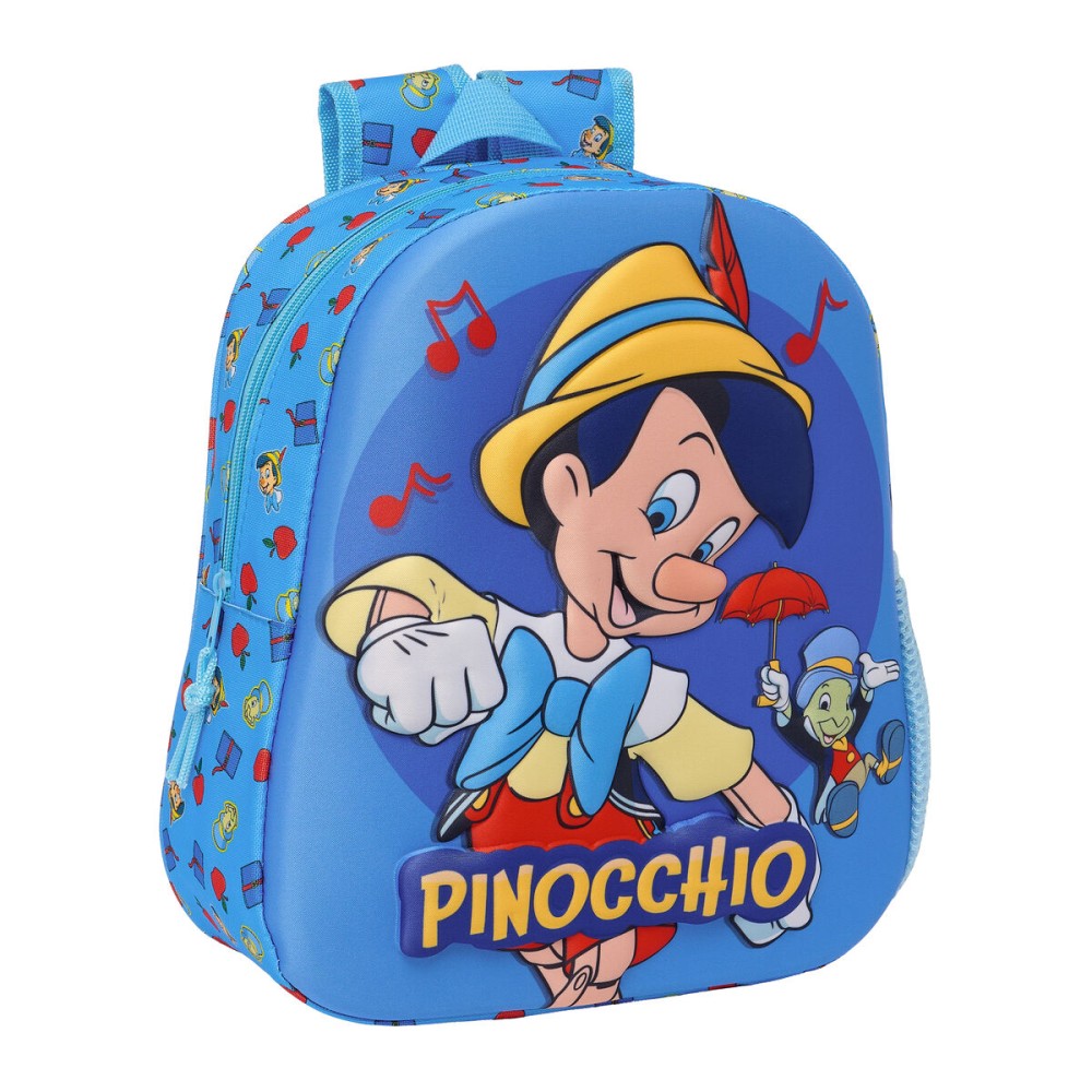 Rucsac pentru Copii 3D Clásicos Disney Pinochio Albastru 27 x 33 x 10 cm
