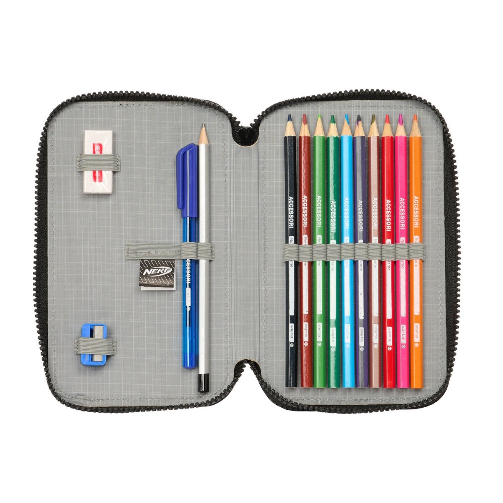 Creion dublu Nerf Get ready Negru 12.5 x 19.5 x 4 cm (28 Piese)