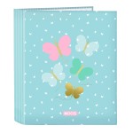 Biblioraft Moos Butterflies Albastru A4 27 x 33 x 6 cm