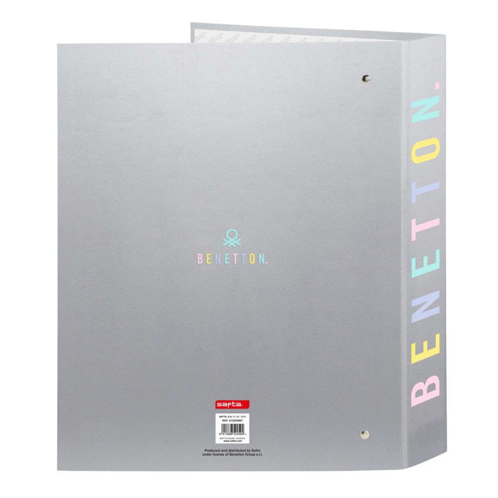 Biblioraft Benetton Silver Argintiu A4 27 x 33 x 6 cm