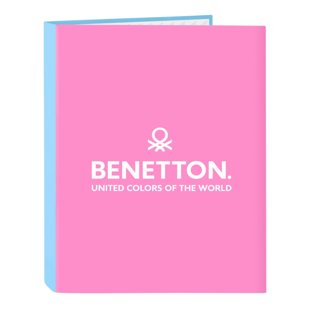 Biblioraft Benetton Spring Roz Albastru celest A4 26.5 x 33 x 4 cm