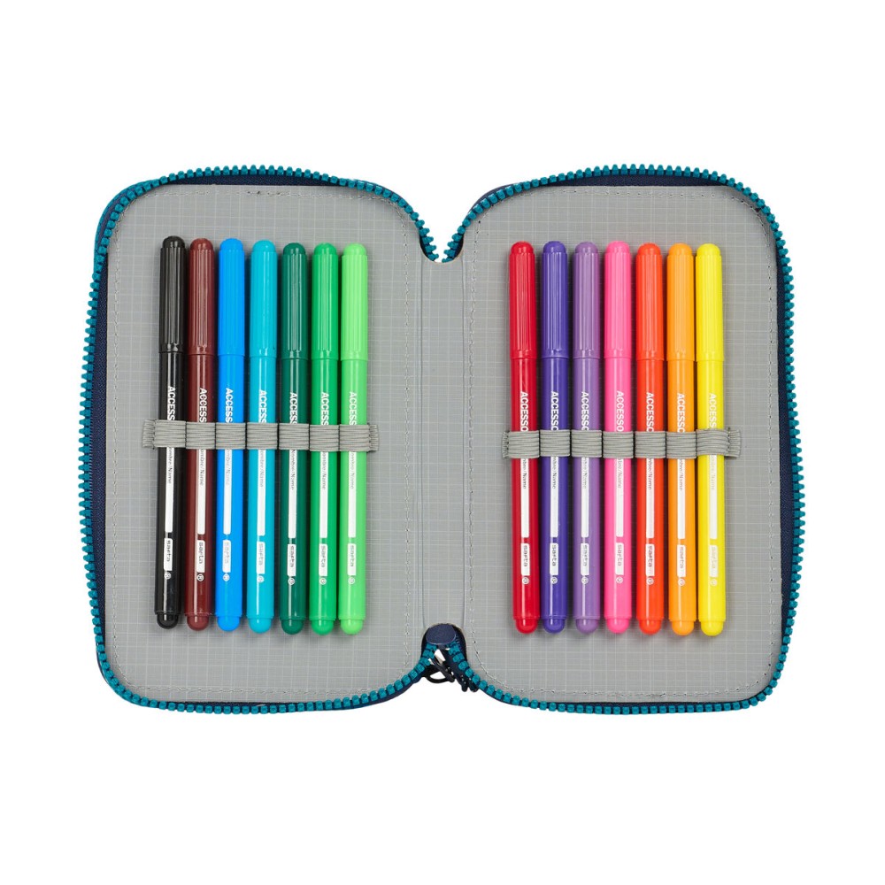 Creion dublu Munich Nautic Bleumarin 12.5 x 19.5 x 4 cm 28 Piese