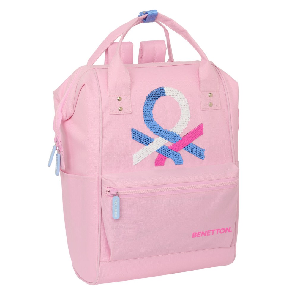 Rucsac pentru Laptop Benetton benetton Roz 27 x 40 x 19 cm