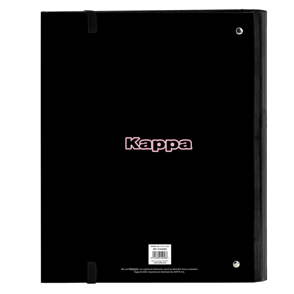 Biblioraft Kappa Silver pink Negru Roz 27 x 32 x 3.5 cm