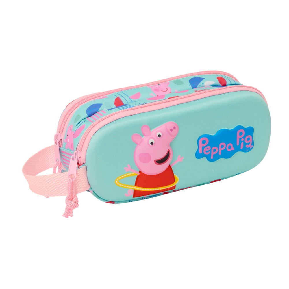 Penar dublu Peppa Pig Verde Roz 21 x 8 x 6 cm 3D