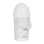 Sticlă cu Capac și Pai Miffy Niebla Gri PVC 500 ml