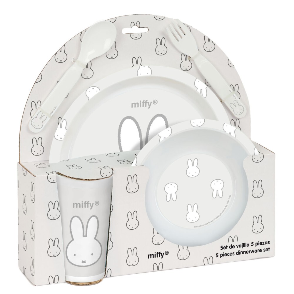 Set de veselă pentru copii Miffy Niebla (5 Piese)