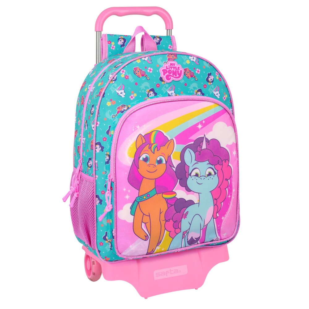 Ghiozdan cu Roți My Little Pony Magic Roz Turquoise 33 x 42 x 14 cm