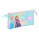 Penar triplu Frozen Cool days Violet Albastru celest 22 x 12 x 3 cm