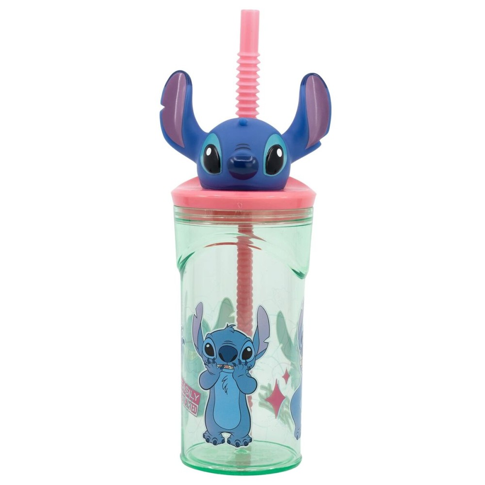 Pahar cu Pai Stitch Sweet 3D 360 ml