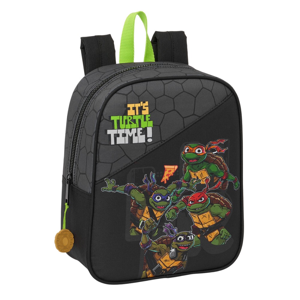 Ghiozdan Teenage Mutant Ninja Turtles Negru Gri 22 x 27 x 10 cm