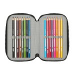 Penar Triplu Teenage Mutant Ninja Turtles Negru Gri 12,5 x 19,5 x 5,5 cm 36 Piese