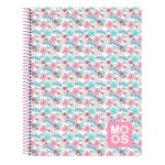 Notebook Moos Flores Multicolor A4 120 Frunze