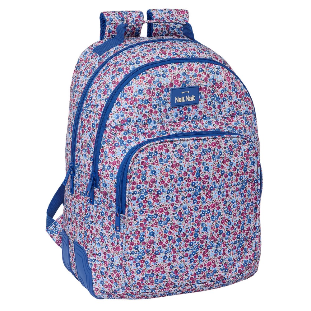 Ghiozdan Nait Nait Flores coimbra azul Albastru 32 x 42 x 15 cm