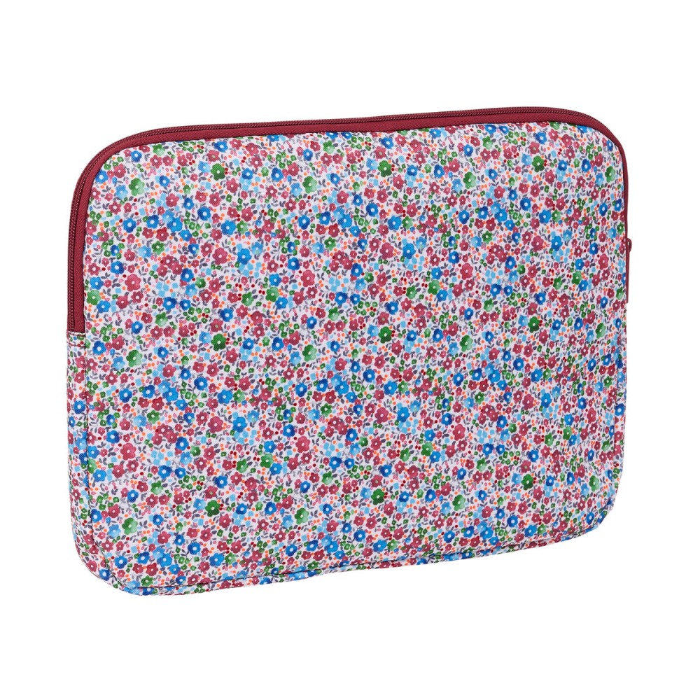 Husă pentru Laptop Nait Nait Flores coimbra burdeos Bordo 34 x 25 x 2 cm