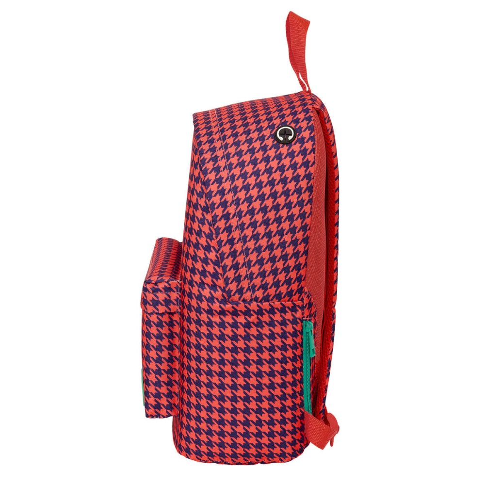 Rucsac pentru Laptop Nait Nait Pata de gallo coral Coral 31 x 41 x 16 cm
