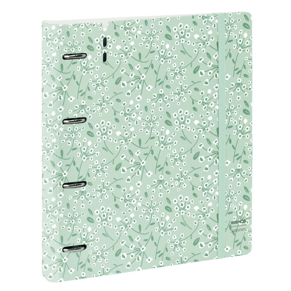 Biblioraft Safta Light green flowers Verde 27 X 32 X 4 cm