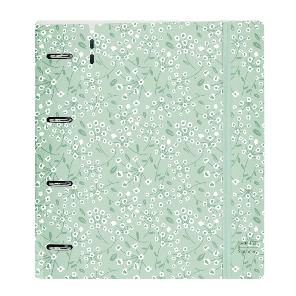 Biblioraft Safta Light green flowers Verde 27 X 32 X 4 cm