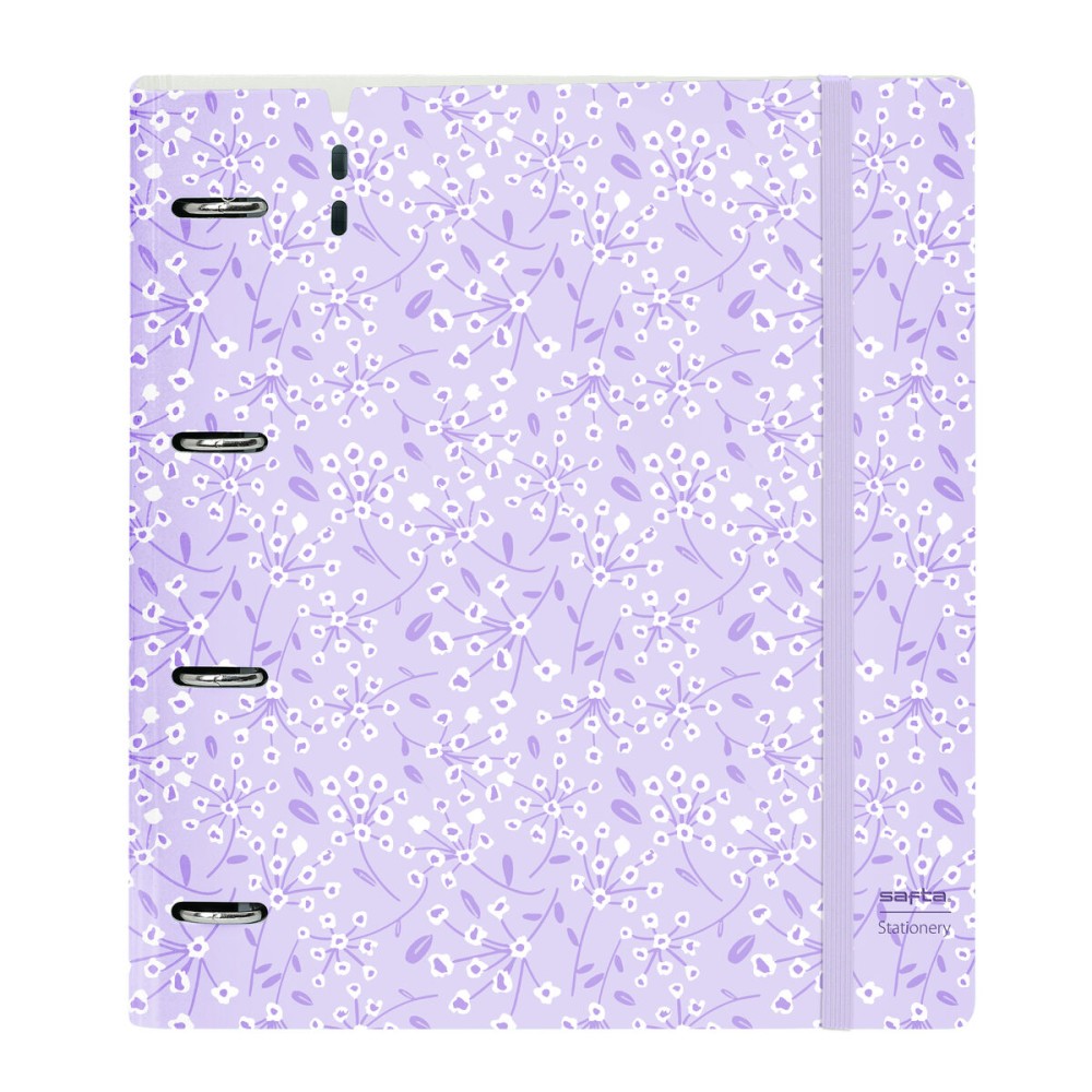 Biblioraft Safta Light purple flowers Mov 27 X 32 X 4 cm