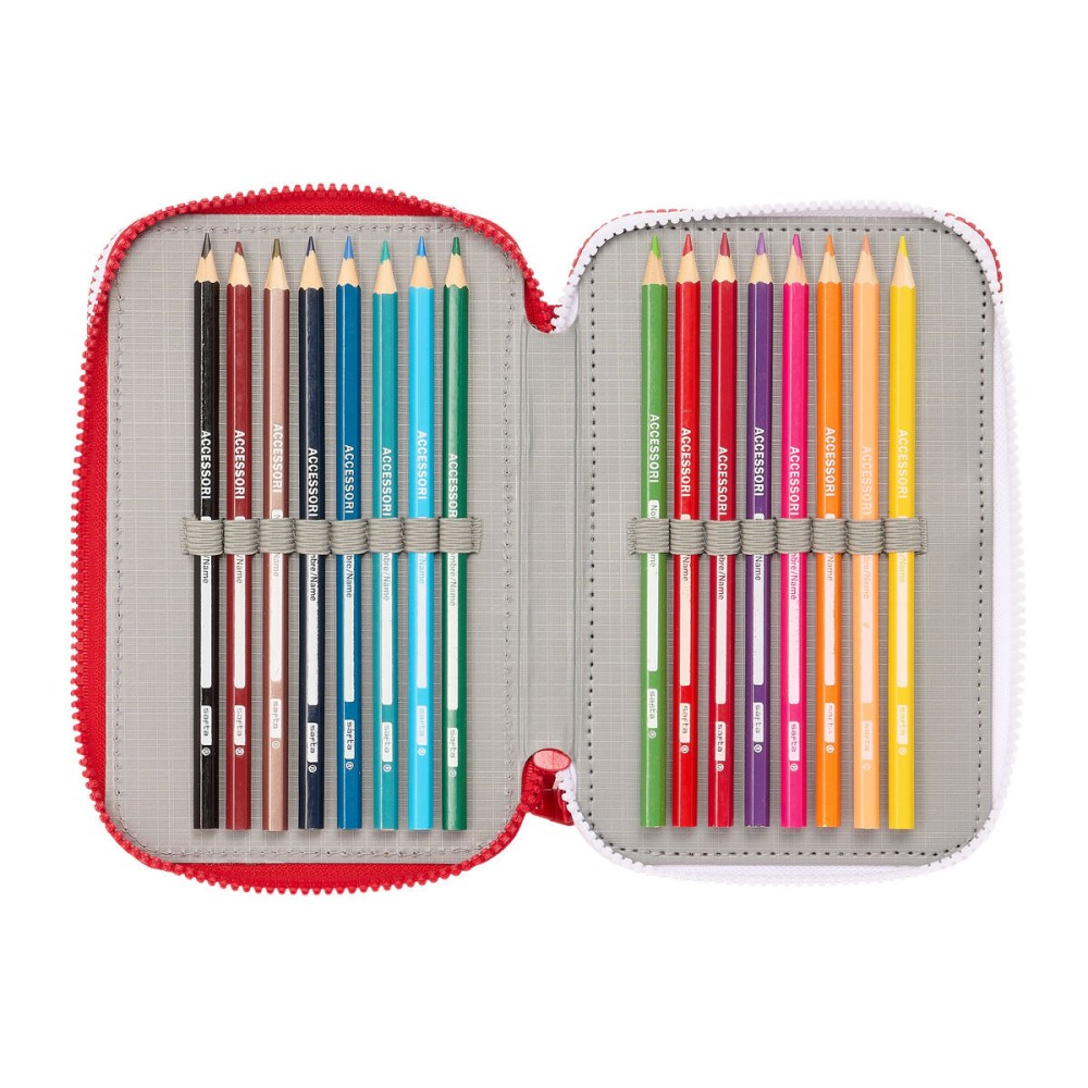 Penar Triplu Sevilla Fútbol Club Roșu 12,5 x 19,5 x 5,5 cm 36 Piese