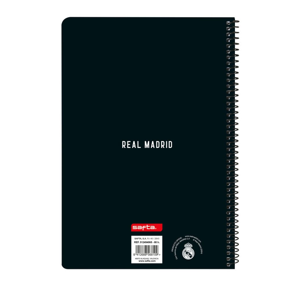 Notebook Real Madrid C.F. Alb Gri A4 80 Frunze