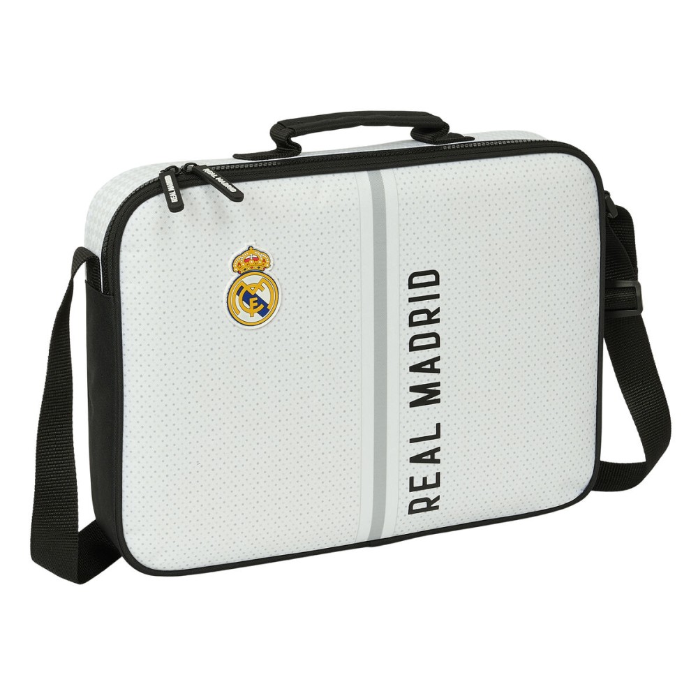 ghiozdan de școală Real Madrid C.F. Alb Gri 38 x 28 x 6 cm