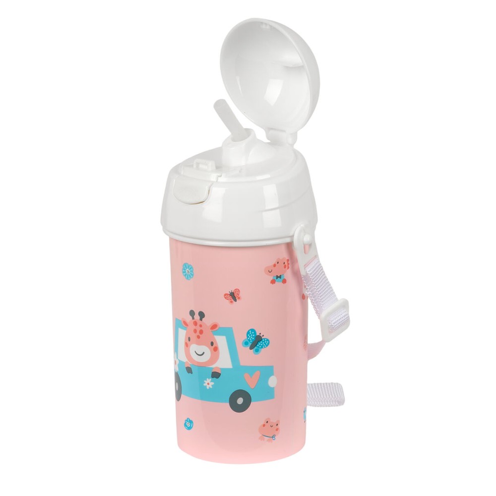 Sticlă de apă Safta Jirafa Coral PVC 500 ml
