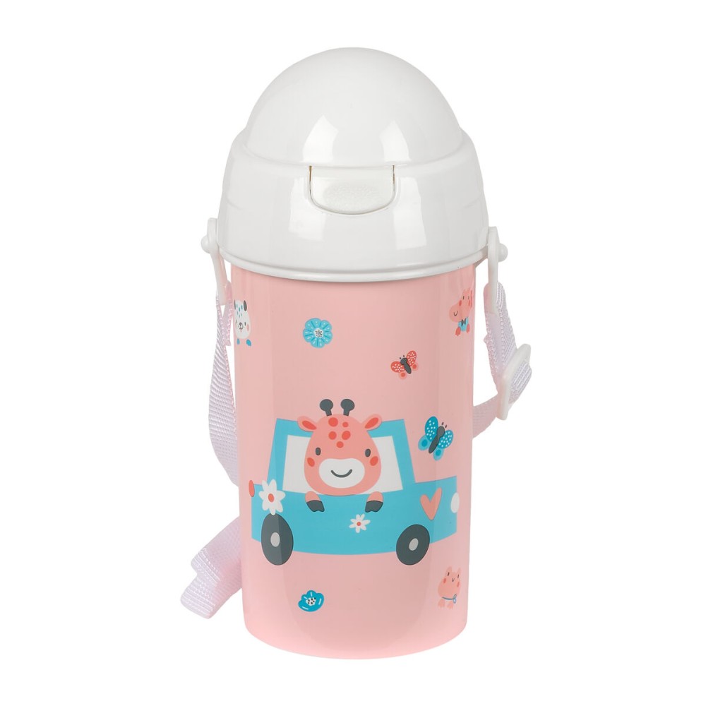 Sticlă de apă Safta Jirafa Coral PVC 500 ml